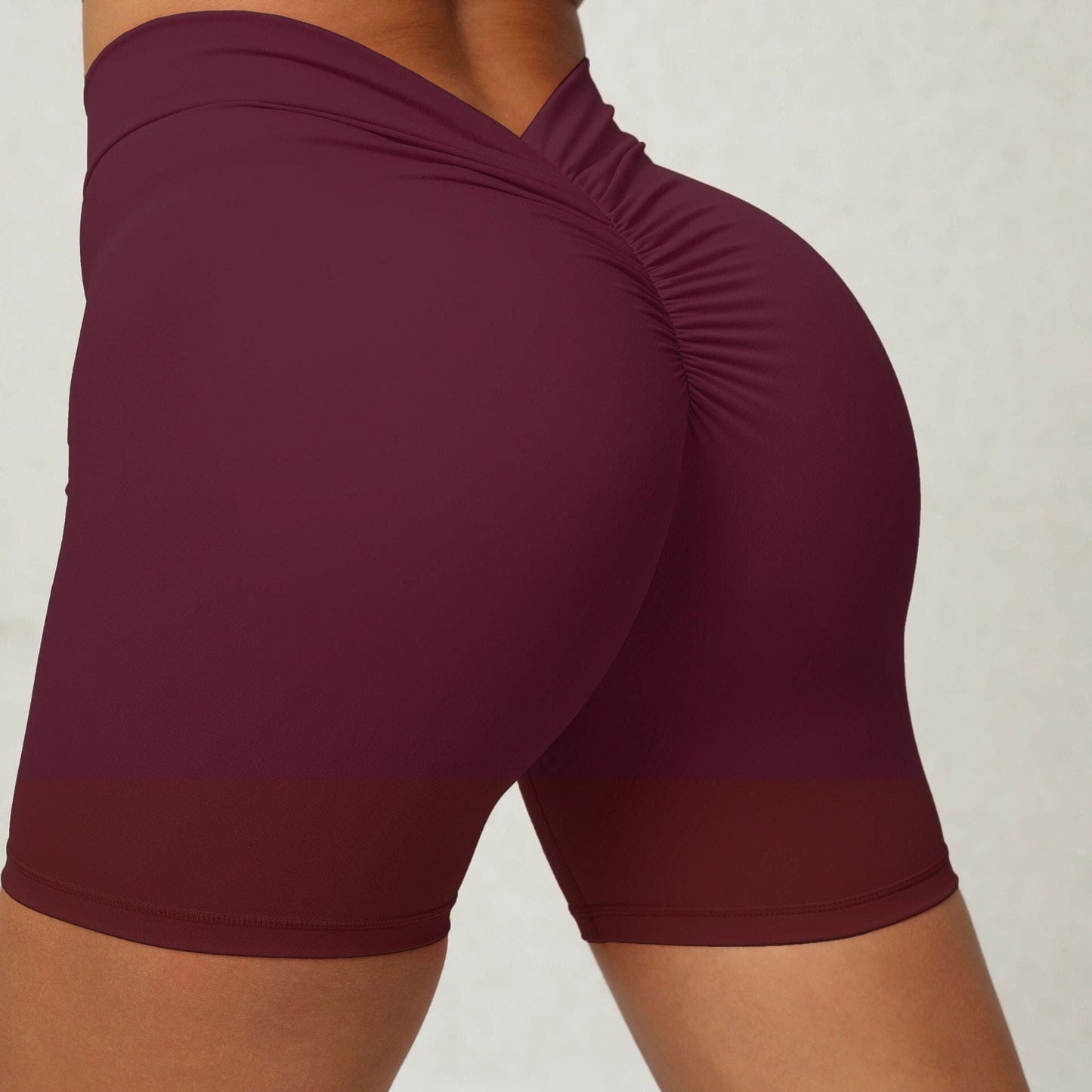 Cojé 2023 Summer Must Have- The 'V' Booty Sculptor Cojé Fit Wine red Shorts XS