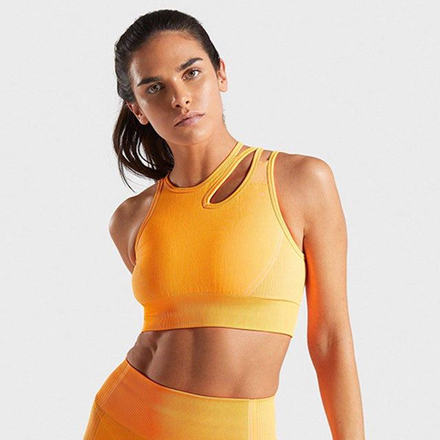 Coje 'Summer Sunset' Seamless 2 Pcs Set Cojé Fit Yoga Bra 3 M