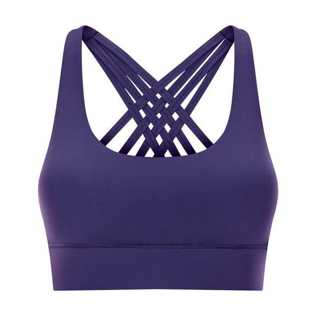 Premium Quality Sports Bra Catalyst Fitness Supplies Violets 8-M