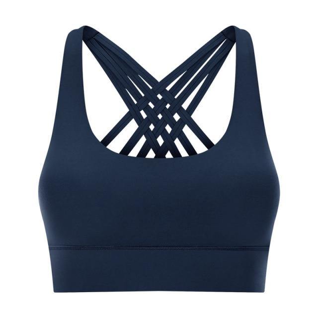 Premium Quality Sports Bra Catalyst Fitness Supplies Ming Blue 6-S