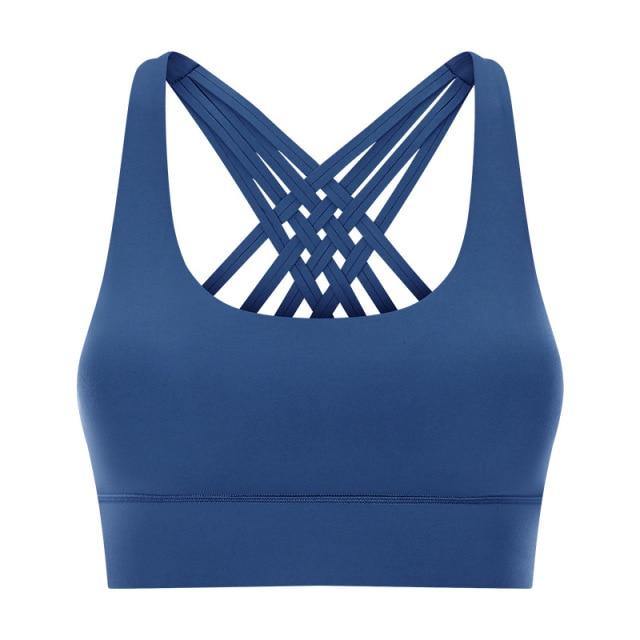 Premium Quality Sports Bra Catalyst Fitness Supplies Tin Blue 12-XL