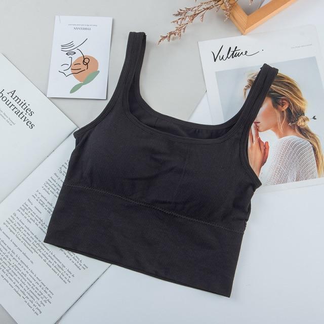 Cojé Padded Round Neck Sports Bra Cojé Fit Black Bra One Size