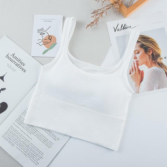 Cojé Padded Round Neck Sports Bra Cojé Fit White Bra One Size