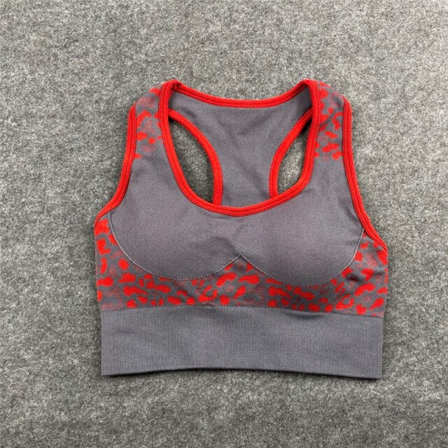Racer Back Sports Support Bra Catalyst Fitness Supplies brown red S