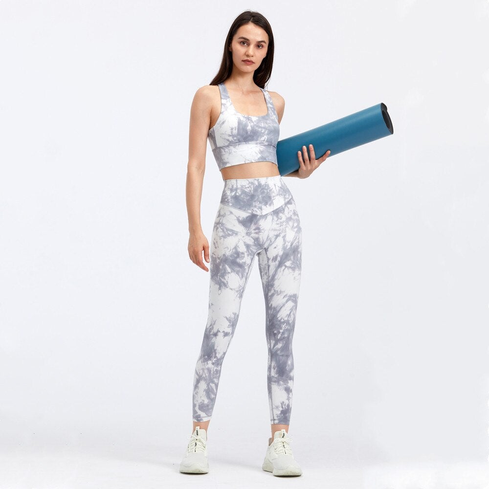Tie Dye Cross Back Sports Bra Cojé Fit