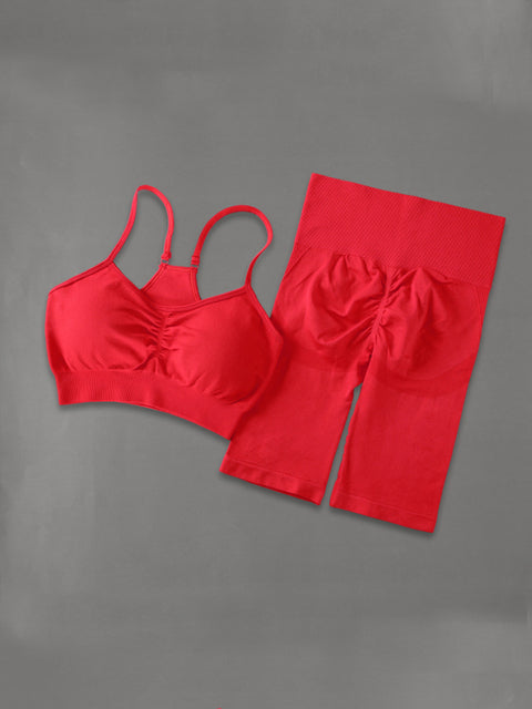 Cojé Seamless 2pcs Workout Apparel Cojé Fit Red Set S