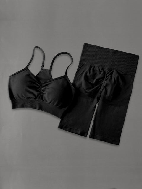 Cojé Seamless 2pcs Workout Apparel Cojé Fit Black Set L