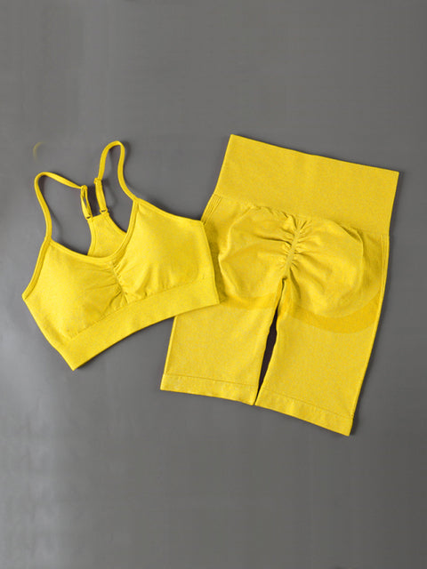 Cojé Seamless 2pcs Workout Apparel Cojé Fit Yellow Set L