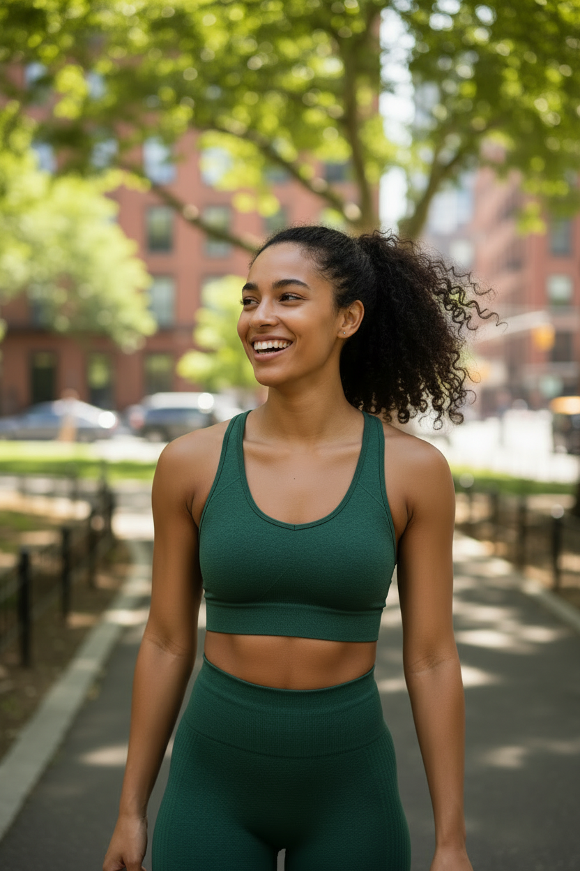Solid Colour Sports Bra
