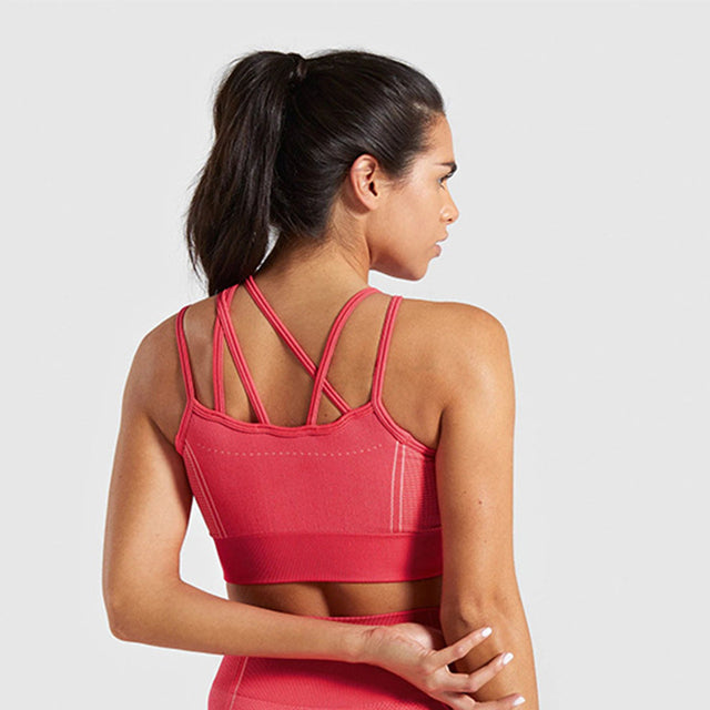 Coje 'Summer Sunset' Seamless 2 Pcs Set Cojé Fit Yoga Bra 4 L 